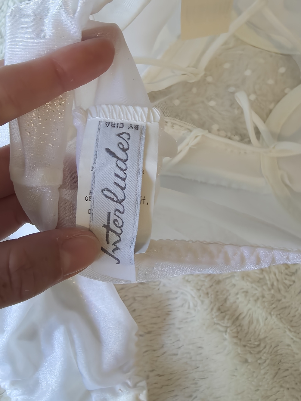 NWT Vintage Interludes White One-Piece Lingerie - Picture 7 of 7